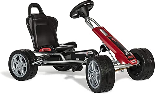 Ferbedo Go X-Racer (Gokart/Kart Kunststoffreifen, ab ca. 3-8 Jahre) 104000, Schwarz/Rot von ROLLY TOYS