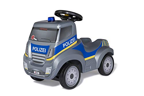 Ferbedo Polizei Rutscher (Babyrutscher mit Blaulicht + Sirene, Lenkrad mit Hupe, Polizei-Fahrzeug mit Kniemulde, Flüsterlaufreifen) 171106 von Rolly Toys