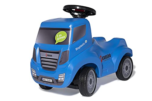 Ferbedo Truck Bio blau (Babyrutscher mit Anhängeröse, Lenkrad mit integrierter Hupe, Kinderfahrzeug mit Kniemulde, Flüsterreifen) 172016, L von ROLLY TOYS