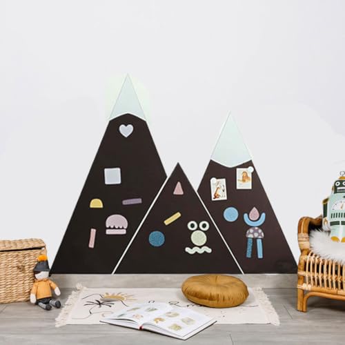 FERFLEX - Magnettafel für Kinder – Berge – Wanddekoration mit Magnetstreifen repositionierbar – Verkauf mit geometrischen Formen – 118 x 92,5 cm von Ferflex