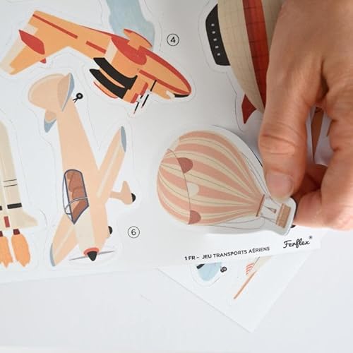 Ferflex - Pädagogisches Magnetspiel für Kinder - Lufttransport - Auf Allen magnetischen Oberflächen verwendbar - Kinderspiel ab 3 Jahren - 42 Magnete Ferflex - Pädagogisches Magnetspiel für Kinder - Lufttransport - Auf Allen magnetischen Oberflächen verwendbar - Kinderspiel ab 3 Jahren - 42 Magnete von Ferflex