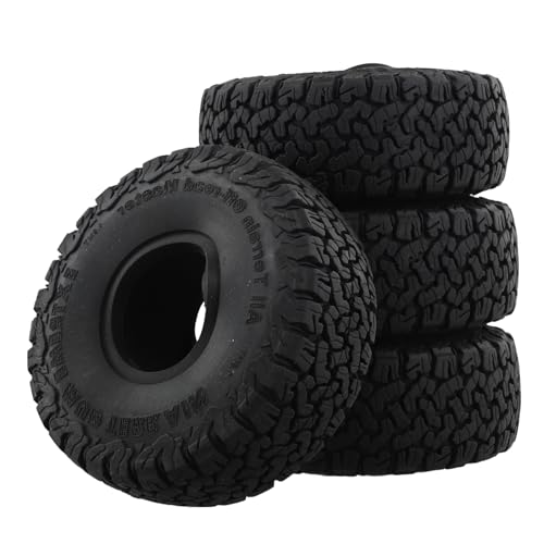 Feriany 4 Stück 115 X 44 mm Weichgummireifen 1,9 Rad Rock Terrain Reifen für 1/10 RC Crawler Car -4 Axial SCX10 90046 von Feriany