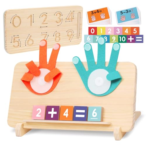 Ferizzia Holz Mathe Spielzeug, Mathematik Zahlen Lernen Holzspielzeug, Zählen Lernspielzeug für Kinder, Fingerzählbrett Pädagogisches für ab 4 5 6 Jahre Jungen und Mädchen Geschenk Ferizzia Holz Mathe Spielzeug, Mathematik Zahlen Lernen Holzspielzeug, Zählen Lernspielzeug für Kinder, Fingerzählbrett Pädagogisches für ab 4 5 6 Jahre Jungen und Mädchen Geschenk von Ferizzia