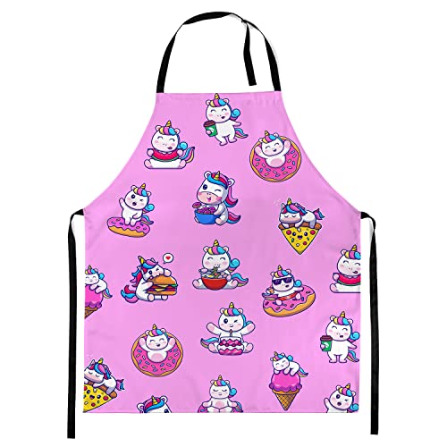 Kinderschürze Kind Malschürze Kunstkittel Kochschürze Apron Werkschürze mit einem Fullprint Motiv Unicorn Baby [074] von Ferocity