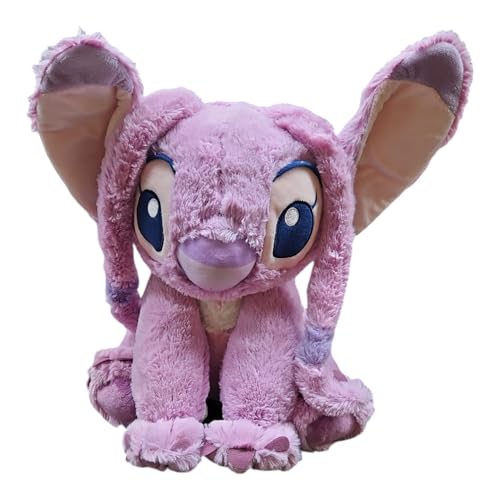 Angel, Lilo & Stitch, Kuscheltier, kleine Außerirdische mit Stickereien und weicher Oberfläche,Pink,plüsch, ab den ersten Lebensmonaten geeignet 42 cm von Ferro Stars