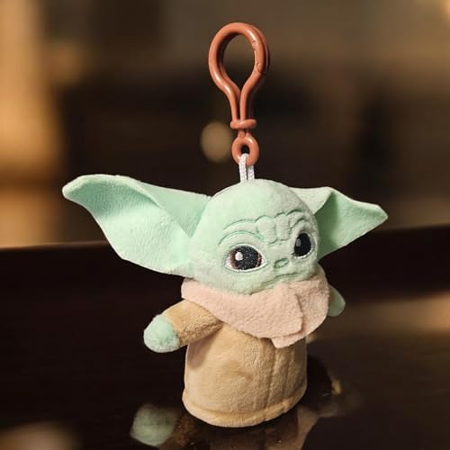 Ferro Stars Baby Yoda Plüschtier,Child Baby Yoda Kuscheltier, plüsch 13 Schlüsselanhänger Bag Clip Anhänger cm ab den ersten Lebensmonaten geeignet (Yoda Bag Clip) von Ferro Stars