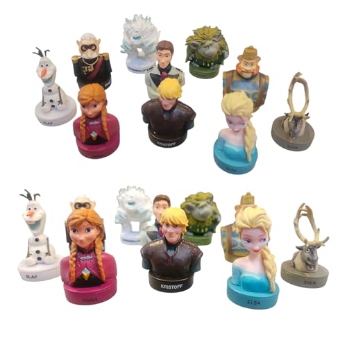 Ferro Stars Ice Princess ELSA & Anna Olaf Stempel MIT 10 SORTEN Figuren VON Frozen ÜBERRASCHUNGSMODELL NUR 1 STÜCK (ELSA&Anna Figueren) von Ferro Stars