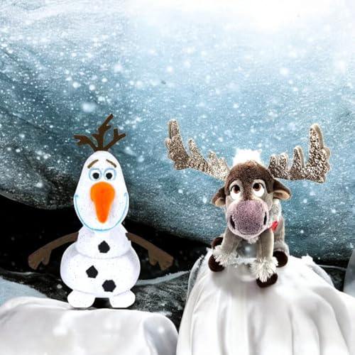 Ferro Stars Olaf mit Sven plüsh Frozen 2,Die Eiskönigin, Schneemann Plüschtier Kuscheltier Plush Mini 14cm von Ferro Stars