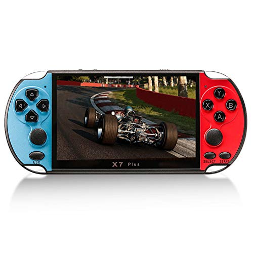 Fesjoy 5,1-Zoll-X7 Plus-Videospielkonsole Handheld-Spieler Double Rocker 8 GB Speicher Eingebauter MP5-Gamecontroller Compatible with 1000 Spiele von Fesjoy