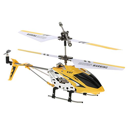 Fesjoy S107G Mini Yellow 3-Kanal Infrarot RC R/C Hubschrauber Helicopter mit Gyro Doppelter Schutz von Fesjoy