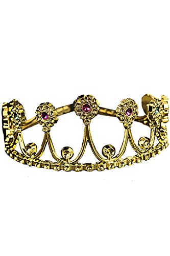 Diadem, gold, mit Steinen von Festartikel Hirschfeld