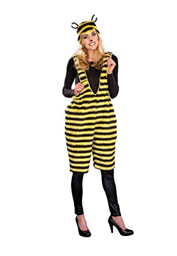 Festartikel Müller Bienen-Trägerhose mit Haube, Kostüm für Damen, Fasching, Größe: 44/46, 119.615.45 von Festartikel-Müller