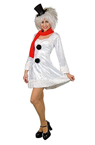 Festartikel Müller Damen Kostüm Schneemann Kleid Schal Karneval Fasching Party Gr.36/38 von Festartikel-Müller