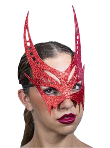 Festartikel-Müller Glitzernde Maske, Rot, Fabelwesen, Teufel, Maskenball-Kostüm, Karnevals-Accessoire, Kunstvolle Ausführung Festartikel-Müller Glitzernde Maske, Rot, Fabelwesen, Teufel, Maskenball-Kostüm, Karnevals-Accessoire, Kunstvolle Ausführung von Festartikel-Müller