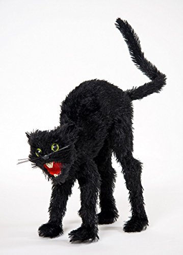 Festartikel Müller Halloween Buckelnde Katze aus Kunststoff und Polyester in der Farbe Schwarz, Größe: ca. 34cm, 850.058.00 von Festartikel-Müller