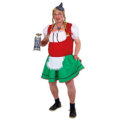 Festartikel Müller Herren Travestie Kostüm Dirndl Liesl zu Karneval Fasching Gr.56/58 von Festartikel-Müller