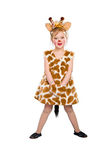 Festartikel Müller Kinder Kostüm Giraffe Kleid Haarreif Karneval Fasching Gr.116/128 von Festartikel-Müller