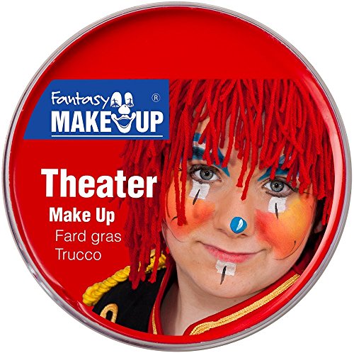 Festartikel Müller Theater Make Up Farbe rot 25 g Fasching Halloween Schminke von Festartikel-Müller