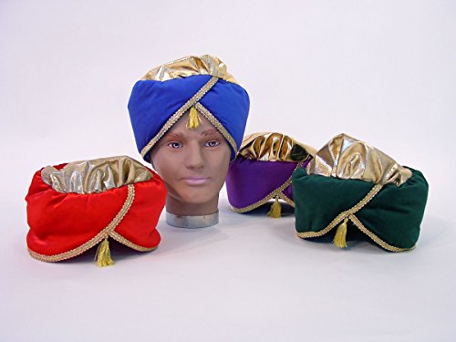 Festartikel Müller Turban aus hochwertigem Samt Scheich Karneval, Farbe:blau von Festartikel Müller