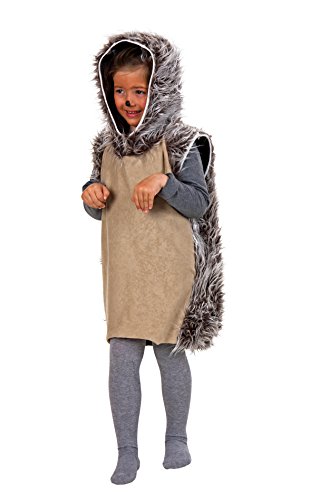 Festartikel Müller Kinderkostüm Igel-Overall ärmellos mit Mütze in der Größe 104, 118.706.04, Grau/Beige von Festartikel Müller