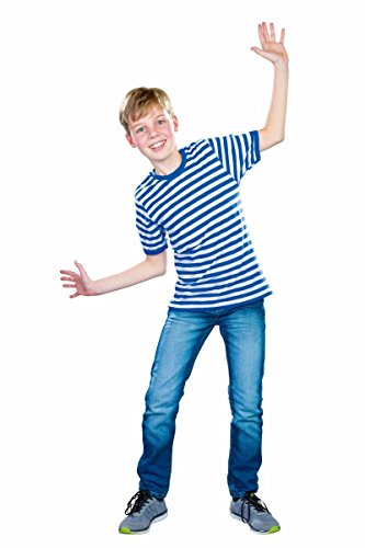 Striped T-Shirt Blau/Weiß von Festartikel-Müller