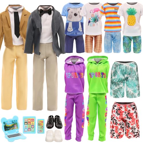 Festfun Kleidung für Puppen 10 Puppenkleidung enthält Anzug Tops Kleidung T-Shirt Hemd Hosen Schuhe Zubehör für 12 Zoll Jungen Puppen Zufällig Verschickt Festfun Kleidung für Puppen 10 Puppenkleidung enthält Anzug Tops Kleidung T-Shirt Hemd Hosen Schuhe Zubehör für 12 Zoll Jungen Puppen Zufällig Verschickt von Festfun