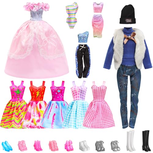 Festfun Kleidung für Puppen 21 Puppenkleidung enthält 10 Fashion Kleider Outfits Kleidung Hemd Hosen Jacke Mantel Abendkleider 10 Schuhe 1 Hut für 11,5 Zoll 30 cm Mädchen Puppen Festfun Kleidung für Puppen 21 Puppenkleidung enthält 10 Fashion Kleider Outfits Kleidung Hemd Hosen Jacke Mantel Abendkleider 10 Schuhe 1 Hut für 11,5 Zoll 30 cm Mädchen Puppen von Festfun