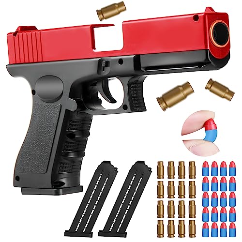 Spielzeug Pistole,Soft Foam Bullet Blaster Toy manuelles Nachladen automatischer Auswurf von Bullet Cases für Lernspielzeug Pistolenmodell für 12+ Kinder von Fetinar