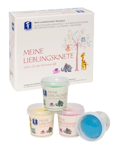 Feuchtmann MEINE LIEBLINGSKNETE | Knetset 4 x 150g | vegane glutenfreie Knete | Kinderknete ungiftig | Spielknete für kreatives Spielen ab 2 Jahren von Feuchtmann