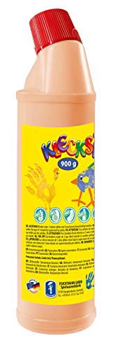 Feuchtmann 633.060-23 - KLECKSi Fingermalfarbe in Flasche, ca. 900 g, hautfarben, hochwertige Farbe für Kinder ab 2 Jahren, ideal für Kindergarten, Kita, Schule und Hort zum kreativen Spielen von Feuchtmann