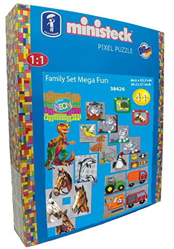 Feuchtmann Ministeck 38426 - Family Set ca. 3.900 Teile, unzählige Mosaikmotive, Steckspaß für Kinder und Erwachsene, kreatives Spielen von Feuchtmann