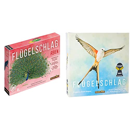 Feuerland Spiele 31018 Flügelschlag Asien-Erweiterung & 63558, FLÜGELSCHLAG Brettspiel, Kennerspiel des Jahres 2019 von Feuerland Spiele