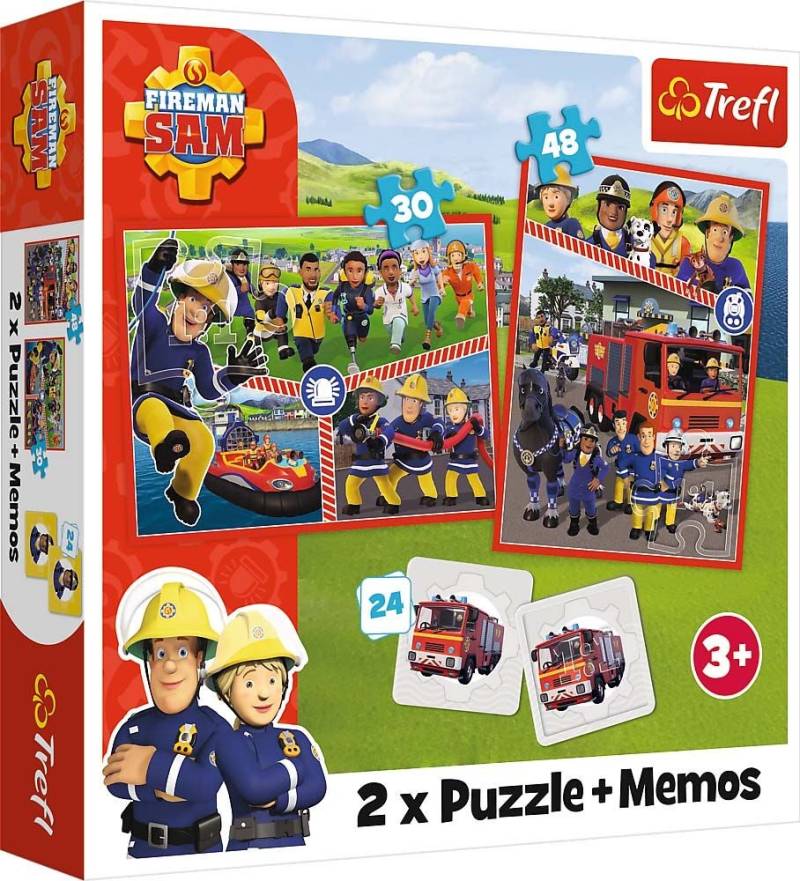 Trefl Feuerwehrmann Sam Puzzles 2-in-1 + Memo-Spiel von Feuerwehrmann Sam