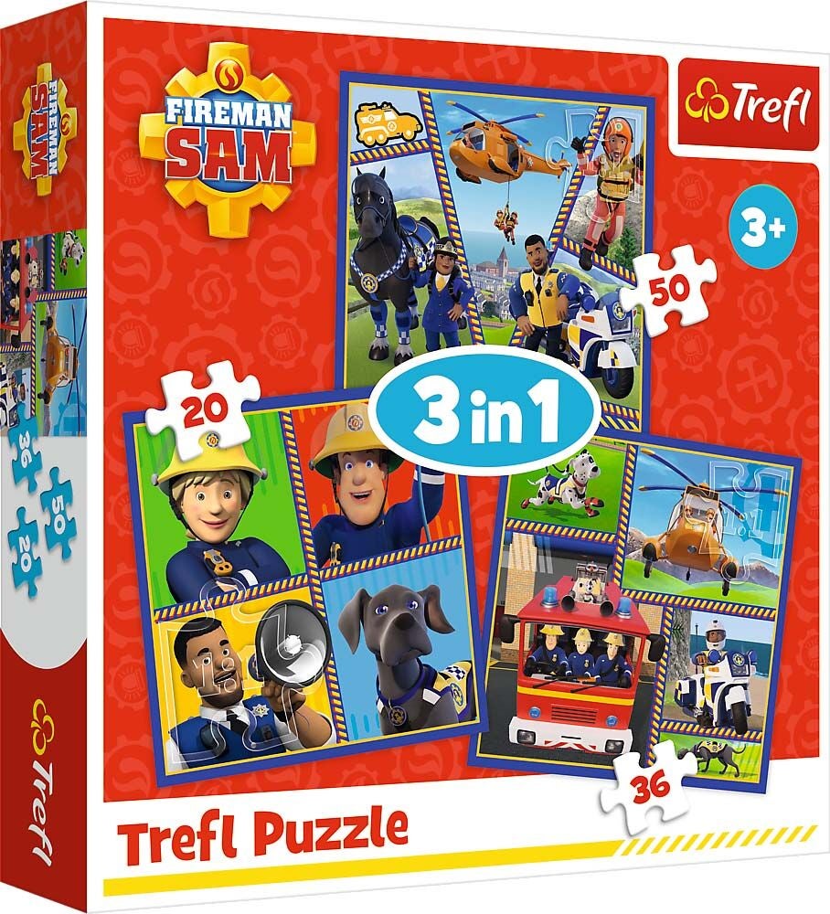 Trefl Feuerwehrmann Sam Puzzles 3-in-1 von Feuerwehrmann Sam