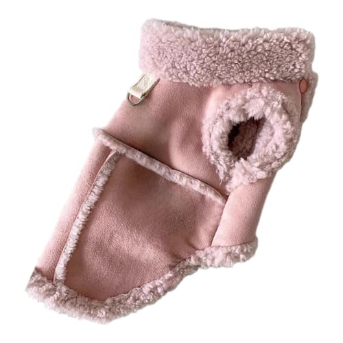 FewNvWa Hunde Weste für Kalte Tage, Schneejacke mit D Ringen, Bekleidung für Haustiere Im Freien, Rosa, L von FewNvWa