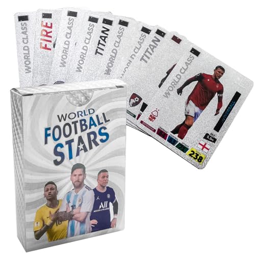 Fexinshern Fußball Star Karten Set 55 Stück (Silber) von Fexinshern