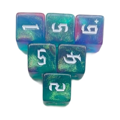 6pcs 6 Seitig Spiel Dices 16 Mm Runde Eckgur von Fhkpsqkcn