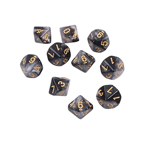 Fhkpsqkcn 10 Stücke 10 Seitige Würfel D10 Polyhedral Würfel Für Tisch Spiel Für Pub Club Spiel Liefert RPG Tisch Spiel Brettspiel von Fhkpsqkcn