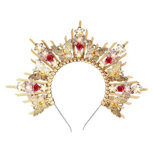 Fhkpsqkcn Elegante Gold Tiaras Medusas Stirnband Tragbare Dekoration Für Mythologieliebhaber Und Kostüme Enthusiasten Stilvolle Outfits von Fhkpsqkcn