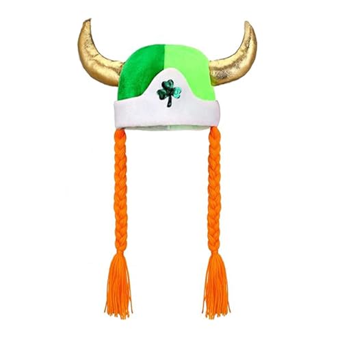 Fhkpsqkcn Patrick's Day Skull Caps Baenie Patrick's Day Kostüm Accessoires Shamrocks Baenie Lustige Neuheit Baenie Geschenke von Fhkpsqkcn