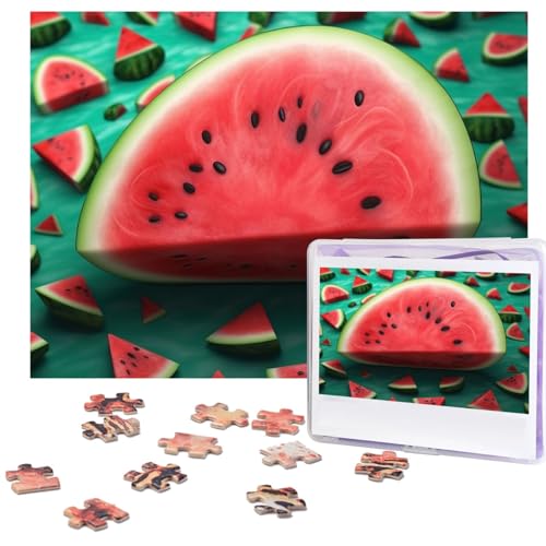 Dream Wassermelonen-Puzzle, 500 Teile, mit Aufbewahrungstasche, personalisierte Puzzles für Männer und Frauen, Bilderpuzzle für Familie, anspruchsvolle Fotos, Puzzle für Heimdekoration (51,8 x 38,1 von Fhpce