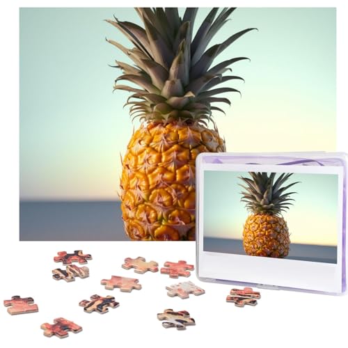 Fhpce Ananas-Frucht-Puzzle, 500 Teile, mit Aufbewahrungstasche, personalisierte Puzzles für Männer und Frauen, Bilderpuzzle für Familie, anspruchsvolle Fotos, Puzzle für Heimdekoration (51,8 x 38,1 von Fhpce