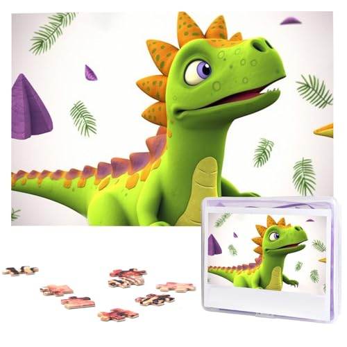 Fhpce Dinosaurier-Puzzle, 1000 Teile, mit Aufbewahrungstasche, personalisierte Puzzles für Männer und Frauen, Bilderpuzzle für Familie, anspruchsvolle Fotos, Puzzle für Heimdekoration (74,9 x 50 cm) von Fhpce