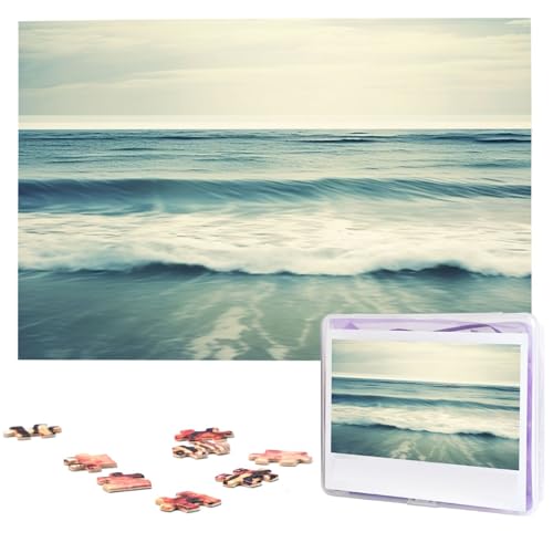 Fhpce Ocean Seascape Puzzles 1000 Teile mit Aufbewahrungstasche, personalisierte Puzzles für Männer und Frauen, Bilderpuzzle für Familie, anspruchsvolle Fotos, Puzzle für Heimdekoration (74,9 x 50 cm) von Fhpce