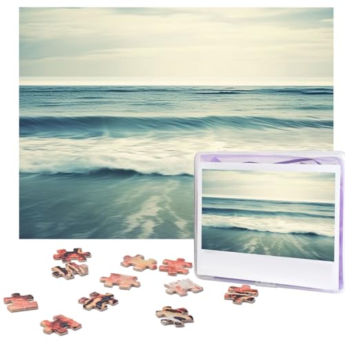 Fhpce Ocean Seascape Puzzles 500 Teile mit Aufbewahrungstasche, personalisierte Puzzles für Männer und Frauen, Bilderpuzzle für Familie, anspruchsvolle Fotos, Puzzle für Heimdekoration (51,8 x 38,1 von Fhpce