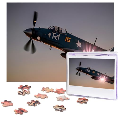 Fhpce Weltkriegs-Flugzeug-Puzzle, 500 Teile, mit Aufbewahrungstasche, personalisierte Puzzles für Männer und Frauen, Bilderpuzzle für Familie, anspruchsvolle Fotos, Puzzle für Heimdekoration (51,8 x von Fhpce