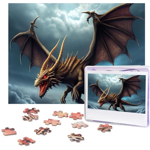 Flying Dragon Puzzles 500 Teile mit Aufbewahrungstasche, personalisierte Puzzles für Männer und Frauen, Bilderpuzzle für Familie, anspruchsvolle Fotos, Puzzle für Heimdekoration (51,8 x 38,1 cm) von Fhpce