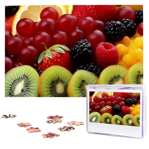 Fresh Fruit Puzzles 1000 Teile mit Aufbewahrungstasche, personalisierte Puzzles für Männer und Frauen, Bilderpuzzle für Familie, anspruchsvolle Fotos, Puzzle für Heimdekoration (74,9 x 50 cm) von Fhpce