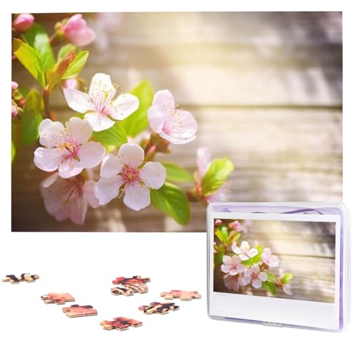 Frühlings- und Blumen-Puzzles, 1000 Teile, mit Aufbewahrungstasche, personalisierte Puzzles für Männer und Frauen, Bilderpuzzle für Familie, anspruchsvolle Fotos, Puzzle für Heimdekoration (74,9 x 50 von Fhpce