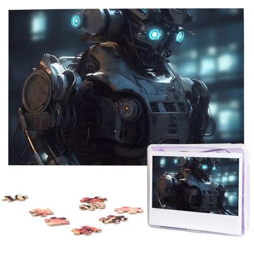 Future Robot Puzzles 1000 Teile mit Aufbewahrungstasche, personalisierte Puzzles für Männer und Frauen, Bilderpuzzle für Familie, anspruchsvolle Fotos, Puzzle für Heimdekoration (74,9 x 50 cm) von Fhpce